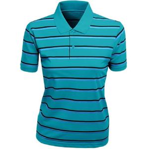 Camiseta Polo de verano de algodón 100% de alta calidad para mujer, nuevo diseño a rayas de secado rápido, transpirable, informal, de longitud corta, personalizada - Product Image 4