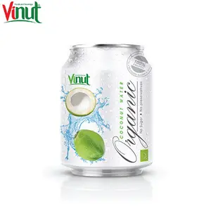 250ml VINUT Can (Tinned) Coconut water withOriginal OEM Beverage Manufacturing No Sugar no Sugar Preservative in Vietnam