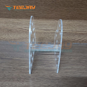 New Heart Shape Transparent <b>Acrylic</b> Tweezer Display Stand for 12 Eyelash Eye Brow Tweezers and <b>Mirror</b> - Product Image 4