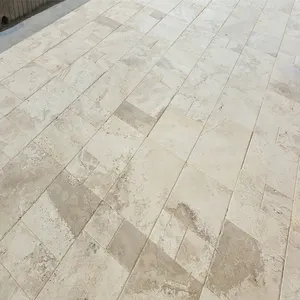 Chất Lượng Cao Navona Travertine Tumbled Mô Hình Pháp Đặt Paver Tumbled Từ Thổ Nhĩ Kỳ CEM-FPT-21