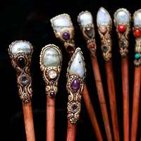 Bracelet en argile polymère, 10 pièces en bois, cristal, rouge et blanc, haute qualité, bâtonnets de dj, bijoux en pierre de cristal