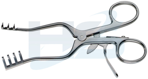 Retractor de autorretención Weitlaner de 14cm, instrumento quirúrgico de puntas romas 4x4 para base veterinaria para procedimientos quirúrgicos - Product Image 3