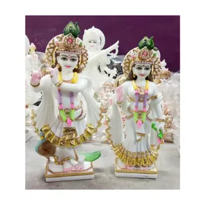 Murti de mármol de Radha Krishna, decoración