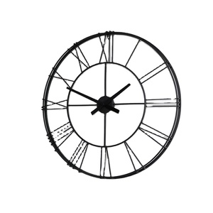Reloj de Pared Decorativo Negro 2026 con Diseño Circular de Metal y Hierro, Logotipo Personalizado, Decoración de Pared para Bodas, en Caja - Product Image 1