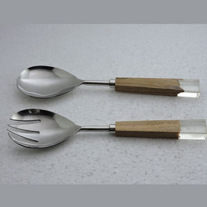 Ensemble Serveur à Salade de Cuisine Design Moderne en Acier Inoxydable et Poignée en Résine Taille Personnalisée Disponible Gadgets de Cuisine Accessoires de Cuisine - Product Image 6