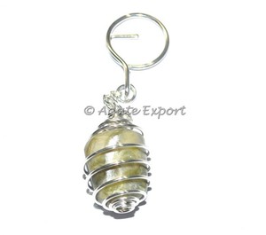 Calcite Tumbled Stone <b>Keyring</b> - Product Image 1