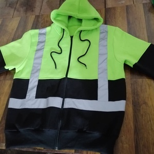 Sudadera con capucha reflectante de alta visibilidad para hombres y mujeres para la temporada de otoño - Product Image 3