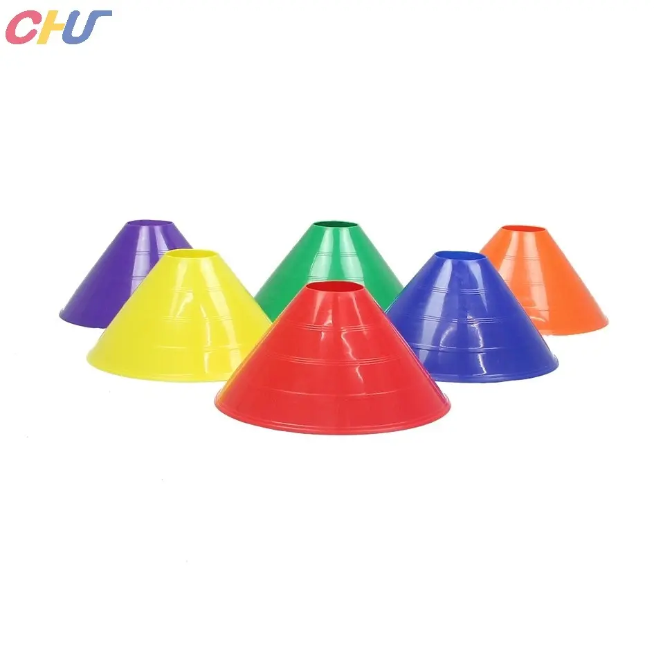 4" Assorted Color PE Sport Agility Training Marker Saucer Cone for exercise