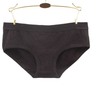 New Hot Sale 1pc Underwear <b>Panties</b> Women Briefs cotton Fabric Underwear <b>with</b> solid color white black for Wholesale - Product Image 1