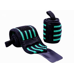 Fitness logotipo personalizado entrenamiento muñequeras Powerlifting levantamiento de pesas gimnasio hombres muñequeras - Product Image 4