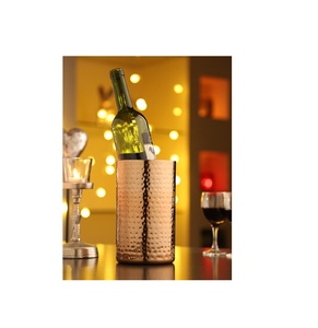 Asas de cubo de hielo de acero inoxidable de 5L, Enfriador de cerveza de vino de cobre martillado para uso comercial doméstico, cartón empaquetado elegante duradero - Product Image 6