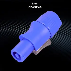 Powercon Lockable Cable Connector Powercon Male Connector 3 Pins 20A 250V Blue Power-In NAC3FCA Light Grey Power-Out NAC3FCB