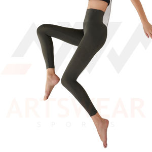 Ropa de correr de cintura alta para mujer, licra, poliéster, gimnasio, Fitness, nuevo estilo, Color sólido, mallas de la mejor calidad, 2022 - Product Image 2