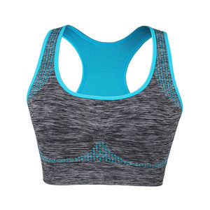 Soutien-gorge de sport court sexy pour femmes, fitness, yoga, entraînement, course à pied, gym, haut athlétique rembourré - Product Image 1