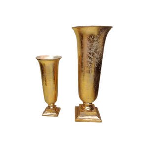 Ensemble de trois vases à fleurs ronds en métal doré poli, vase à fleurs pour mariage, fête et décoration d'événements - Product Image 6