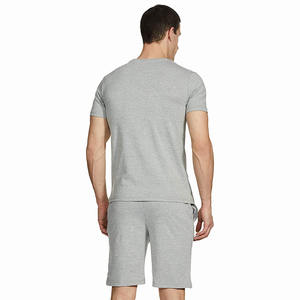 Nouvelle tendance 2025 hommes décontracté deux pièces été ensemble couleur unie col à manches courtes fermeture éclair pantalon costume respirant - Product Image 2