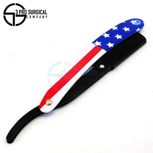 3Rasoirs droits de qualité Pro conçus pour un usage professionnel, construction en acier inoxydable, conception légère et facilité de contrôle - Product Image 2