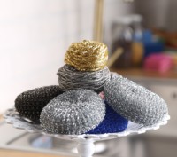 Épurateur en acier inoxydable en forme de maille UFO de haute qualité pour le nettoyage de la cuisine fabriqué en corée et en chine
