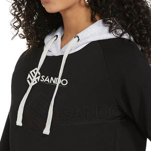 Suéter de cuello redondo de gran tamaño para mujer, ropa bordada personalizada, Jersey de algodón, sudadera con logotipo de lana y estampados personalizados - Product Image 4