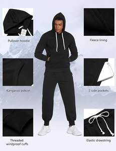 ชุดวิ่งออกกำลังกายแบบสวมศีรษะของผู้ชาย,ชุดเสื้อวอร์มของผู้ชายโลโก้แบบเฉพาะ - Product Image 5