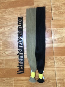 Extensions de cheveux Remy vierges en vrac 100% naturelles, ondulées, origine Vietnam, 100g, qualité de luxe - Product Image 4