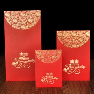 RP-047 - Luxury Custom Made Trendy Chinese New Year Traditional Red Packet Lai See Hong Bao Ang Pow Red Pocket Envelope