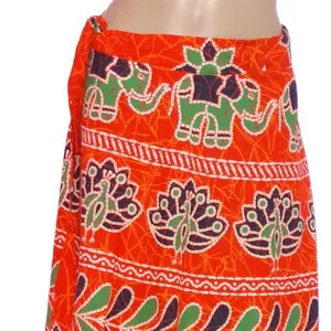 Grosir Rok Bungkus Katun Panjang-Gaun Bungkus Motif Bunga-Pakaian Hippie-Gaun BOHEMIA-Gaun Gipsi Pembungkus Pantai Wanita