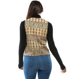 Chaleco sin mangas de retales para mujer, chaqueta acolchada informal de moda para otoño, fabricante y venta al por mayor - Product Image 5