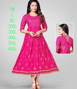 Rayon Kurtis avec feuille lourde imprimé Readymade Kurtis avec bas prix pour dames décontracté Wera indien vêtements ethniques fantaisie Rayon Kurti - Product Image 6