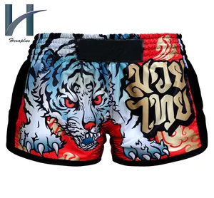 Pantalones cortos de boxeo de alta elasticidad, artes marciales, Kickboxing, jiu jitsu BJJ, Muay Thai, sublimación personalizada, MMA