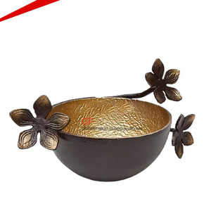 Tazón de servicio moderno, negro, cubierto de polvo, trípode para decoración, boda y fiesta - Product Image 5