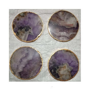 Prix de gros tranches de caboteur colorées sous-verres en bois d'agate en tranches artistiques naturelles de fabricants et de fournisseurs - Product Image 1