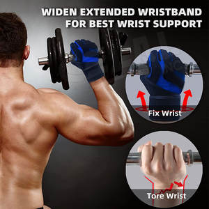 Guantes de levantamiento de pesas con logotipo personalizado, para gimnasio, ejercicio profesional, entrenamiento, Fitness, levantamiento de pesas - Product Image 3