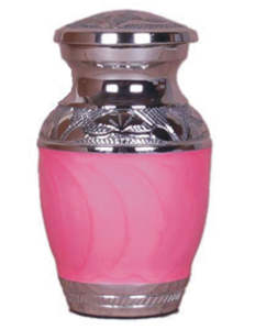 Mini urna de recuerdo grabada rosa, suministros funerarios - Product Image 1