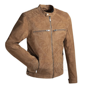 Chaqueta de cuero desgastado para hombre de alta calidad Elevate Your Ride, piel de cordero genuina diseñada para motociclistas a precios mayoristas - Product Image 2