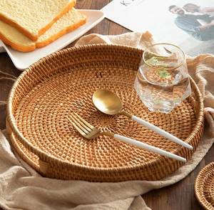 Plateau rond de service rond en acier inoxydable, pour café, nourriture écologique, stockage de fruits, fabriqué au Vietnam, vente en gros - Product Image 3