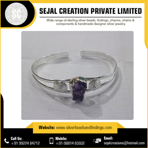 Bracelet en argent sterling 925 fait main, nouveau design, pierres précieuses, vente en gros - Product Image 5