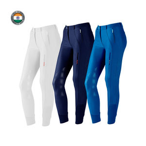 Pantalones ecuestres de asiento completo para mujer de mejor diseño, suministro de fábrica de La India, productos de caballos de etiqueta privada para montar seguros - Product Image 1
