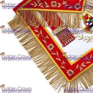 Tablier vintage brodé à la main, arche Royal féerique, pour organisation de décor, modèle - Product Image 4