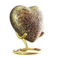 Urne di cremazione di vendita calde a forma di cuore urne Decorative per cremazione in metallo per uso domestico forniture funebre