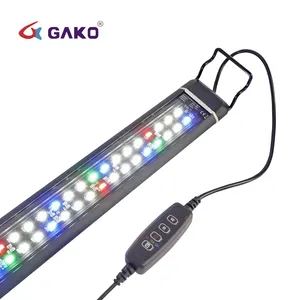 Gako 24W אקווריום LED מנורה, אלומיניום מעטפת קטן טנק LED אקווריום אורות, דימר זיכרון עיתוי תאורה עבור טנקי דגי אלמוגים