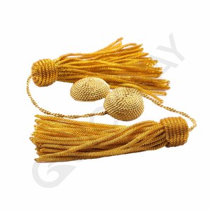 Doctoral Tam Gold Bullion Tassel pour accessoire de graduation de vêtements en vente au Pakistan - Product Image 3