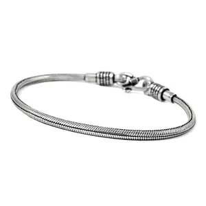 925 sterling solid silver snake chain Men & women Bracelets Unisex Jewelry hallmarked 925