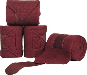 Popular thick polar fleece horse bandages Equestrian wear custom logo Elastic Velcroo horse leg wrap Set of 4 am628 - Product Image 3
