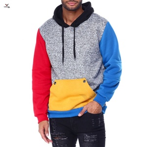 Vente en gros OEM pour hommes 100% coton pull-over sweat-shirt à capuche multicolore personnalisé tricoté solide imprimé à la mode polaire grande taille - Product Image 2