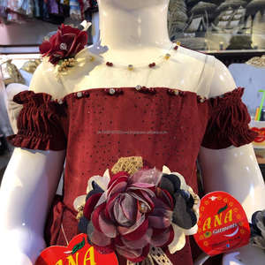 Robe de cérémonie pour bébé fille, robe formelle sans manches en laine à fleurs fantaisie, robe de cérémonie - Product Image 3