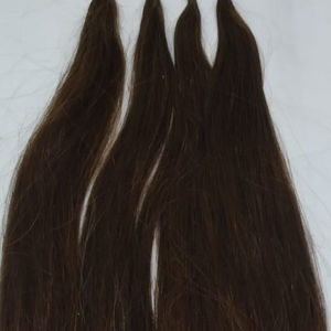 Marrón oscuro #2 Color de cabello Natural Marrón Negro Brasileño Hueso crudo Recto Cabello indio Pelucas de encaje frontal Paquete Pelucas de encaje completo - Product Image 2