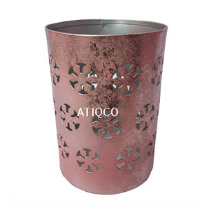 Vintage Horror blanco y negro Jali hierro votivo titular atractivo vela tarros para el hogar y la decoración del partido - Product Image 6