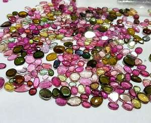 พลอยทัวร์มาลีนแบบเหลี่ยมเพชรพลอยอัญมณีเจียระไนแบบหลวมรูปทรงไม่สม่ำเสมอ - Product Image 2