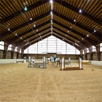 Tapis de sport avec structure en acier pré-fabriquée, couvertures pour arènes cheval, stable